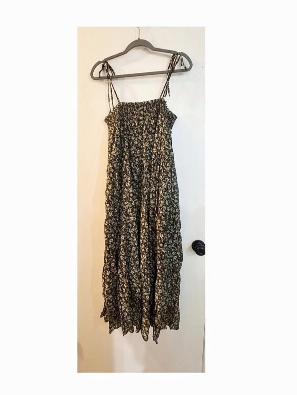 Blu Pepper Tie Strap Maxi Dress (large, NWT)